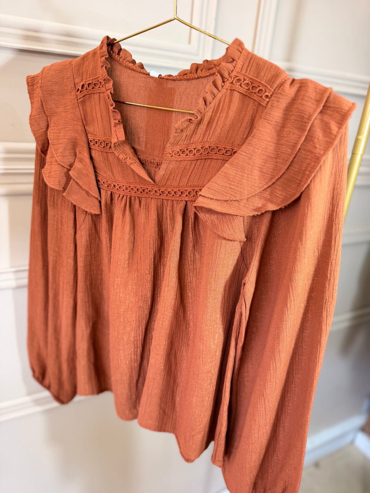 Blusa Amélie na cor terracota