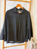Camisa Bella com Mangas de Folhos