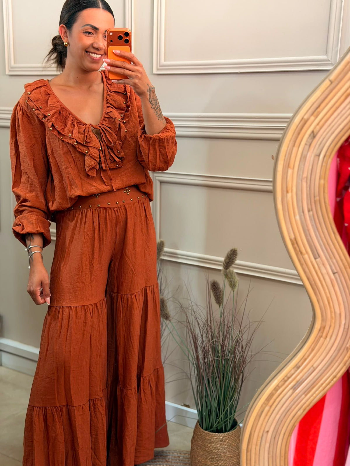 Calça Boho com Tachas – Urban Fashion