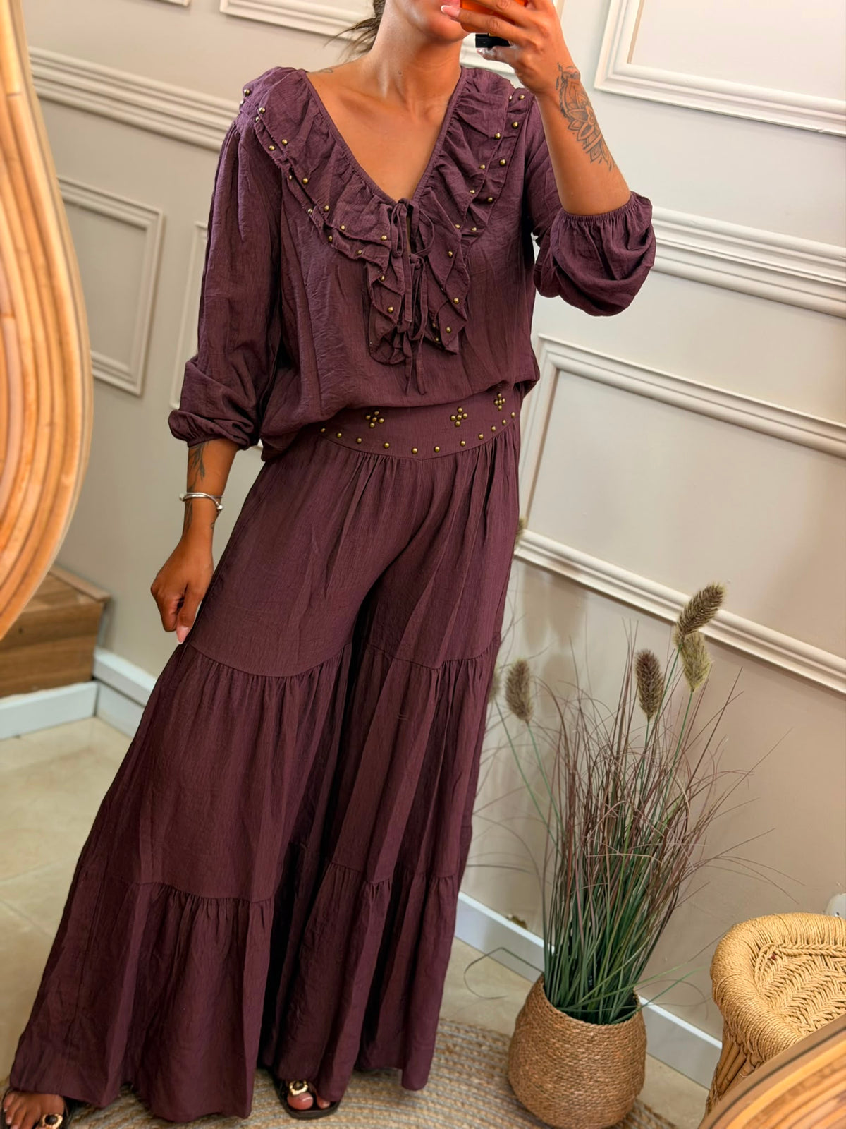Calça Boho com Tachas – foto 3