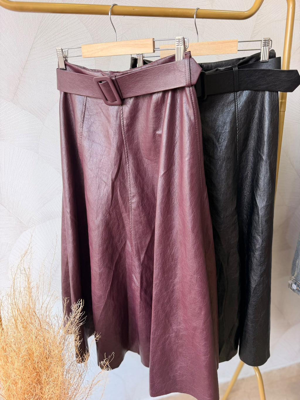 Saia ecopele com cinto – Urban Fashion