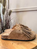 Mocassim Franjas Bege