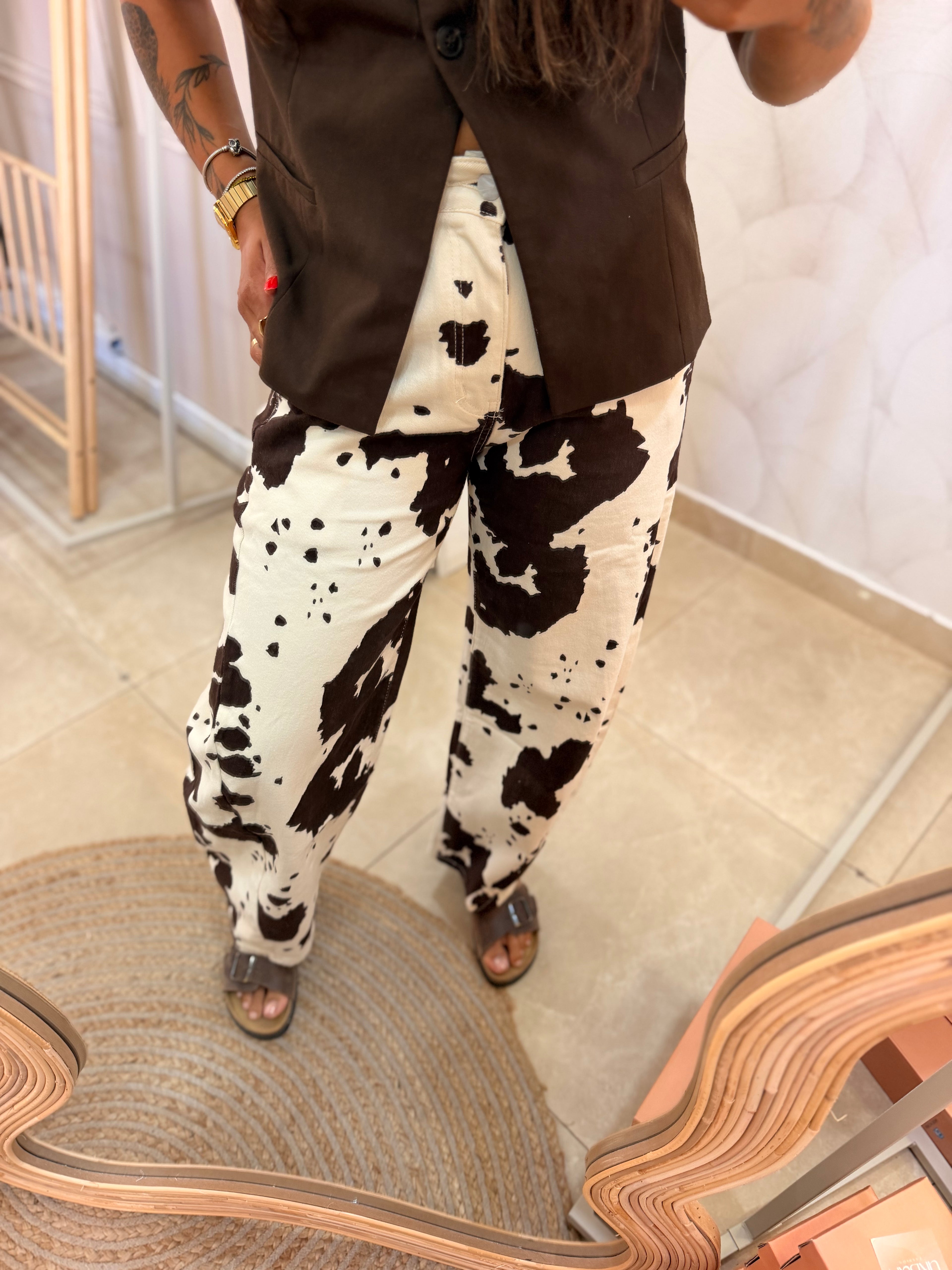 Calças com Estampado Cow – foto 2